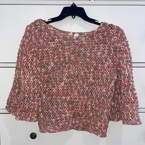 PINK KNITTED SWEATER FROM ANTHROPOLOGIE